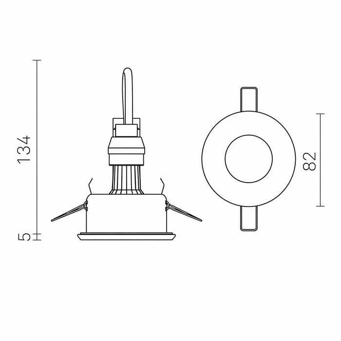 APRIORI Satin Üveg - Süllyesztett Mennyezeti Lámpa (Rendl Light)