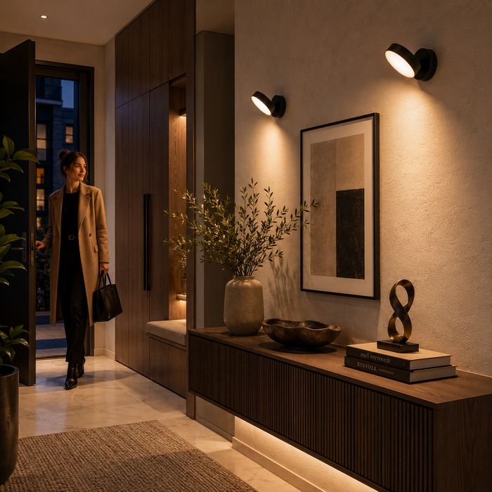 ARETHA Adjustable LED Surface-Mounted Spotlight — White & Black Integrated LED Ceiling & Wall Light (Rendl Light)
