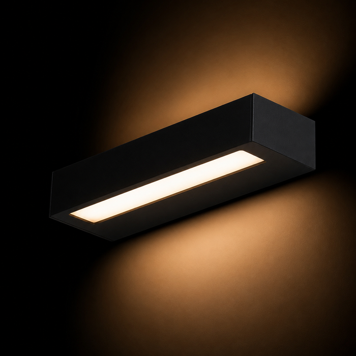 ASTER 25 Outdoor LED Wall Lamp —  Up & Down Black Architectural Wall Light (Rendl Light)