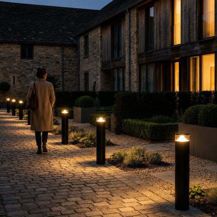 BRENDA 60 Outdoor LED Bollard Light — Modern Black Garden & Pathway Lamp (Rendl Light)