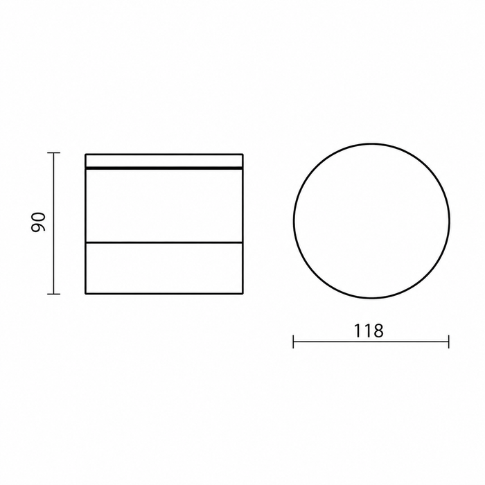 BRENDA Outdoor Surface-Mounted —  LED Wall Lamp (Rendl Light)