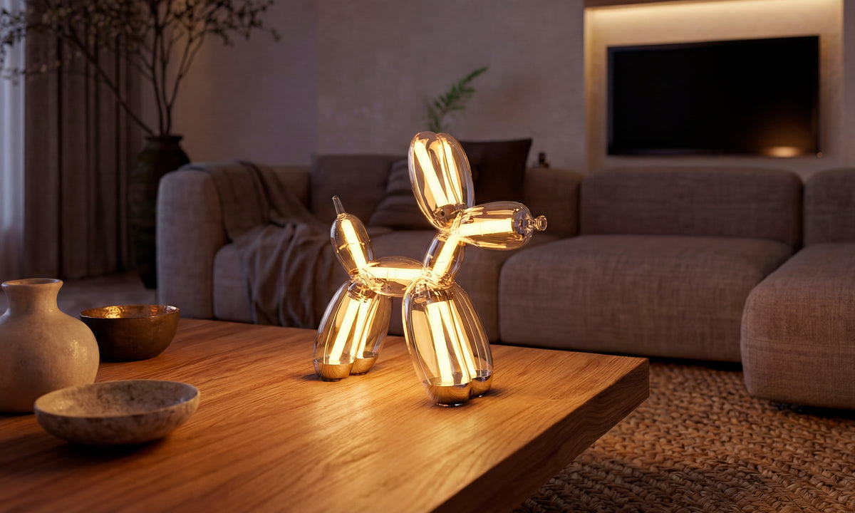 Lufi Kutya Lámpa LED Lámpa – Belső Asztali Világítás (Jeff Koons, Lexon)