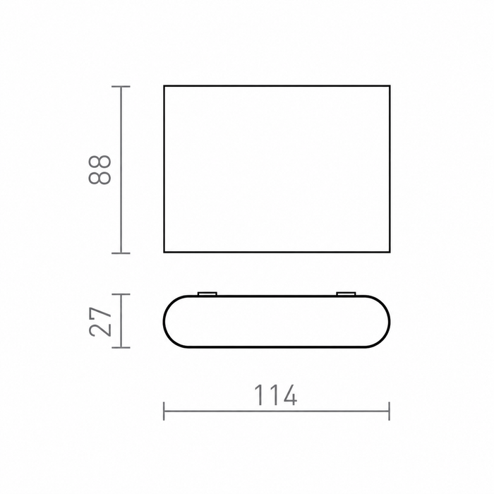 CHOIX 114 Outdoor LED Wall Lamp —  Up & Down Anthracite Wall Light (Rendl Light)