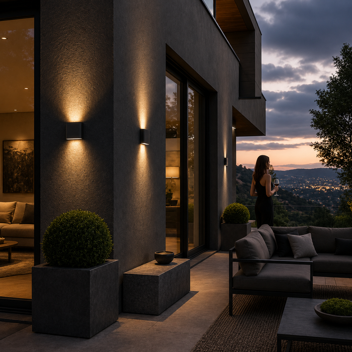 CHOIX 114 Outdoor LED Wall Lamp —  Up & Down Anthracite Wall Light (Rendl Light)