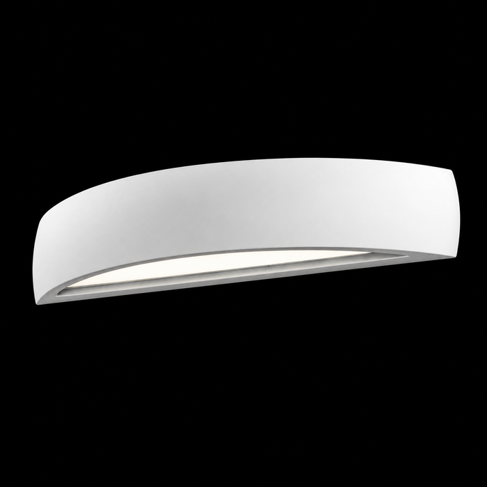 CRESCENT L Indoor Plaster Wall Lamp — Paintable Up & Down Wall Light (Rendl Light)