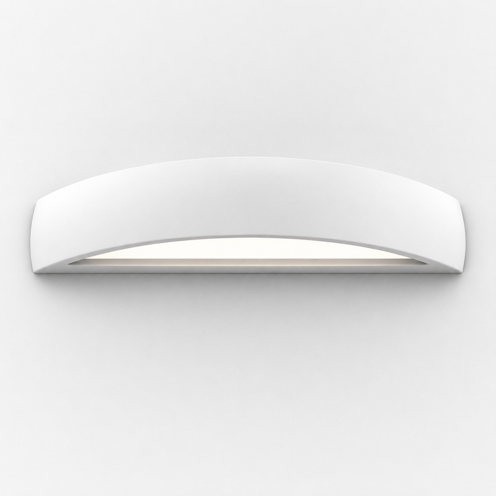 CRESCENT L Indoor Plaster Wall Lamp — Paintable Up & Down Wall Light (Rendl Light)