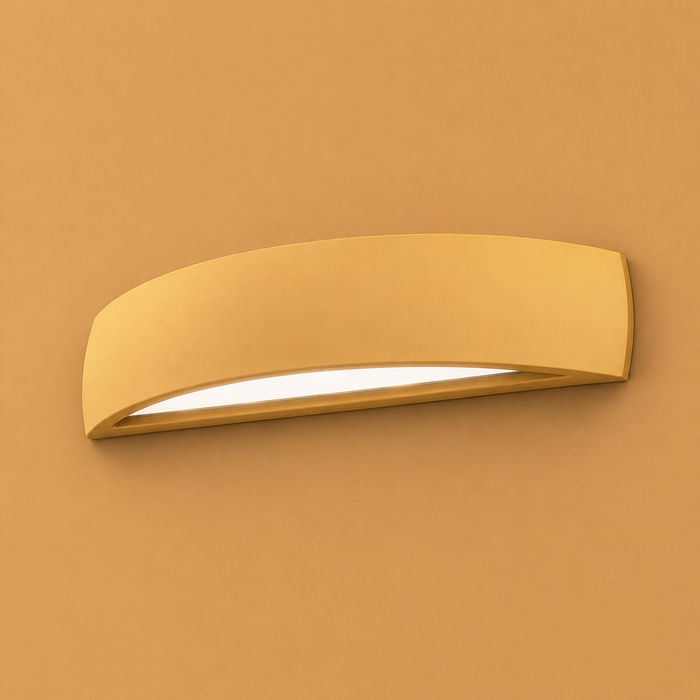 CRESCENT L Indoor Plaster Wall Lamp — Paintable Up & Down Wall Light (Rendl Light)