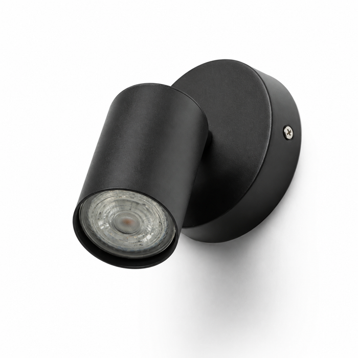 DUDE R Surface-Mounted Spotlight — Black GU10 Adjustable Ceiling Light (Rendl Light)