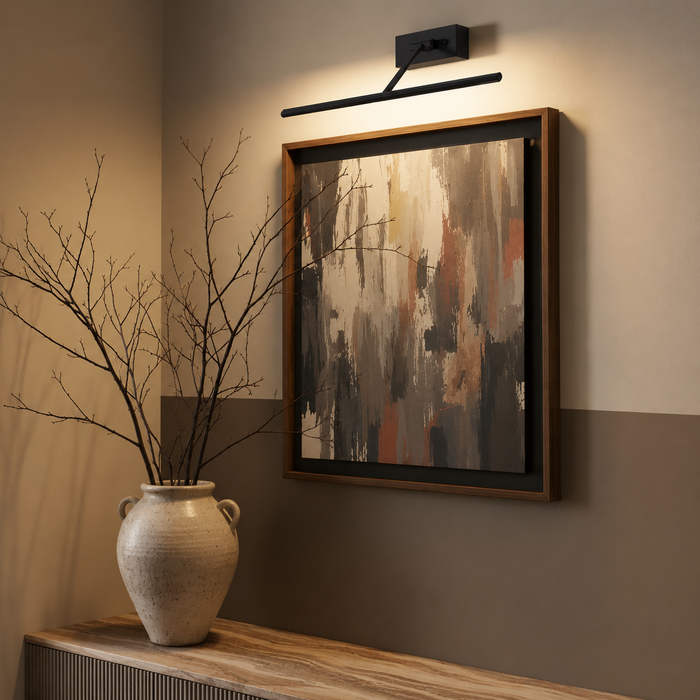 FRESCO 45 Adjustable LED Picture Wall Light — Old Copper - Black (Rendl Light)