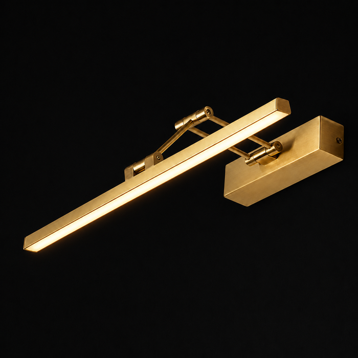 FRIDA 46 Adjustable LED Picture Wall Light — Matte Black, Old Copper, Chromium (Rendl Light)