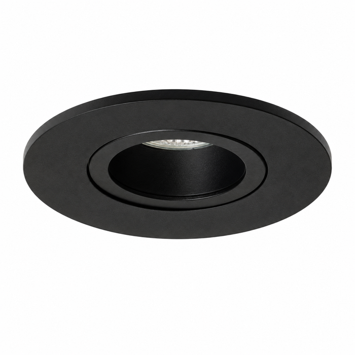 GALO R IP65 Recessed Spotlight — Black GU10 Bathroom Ceiling Light (Rendl Light)