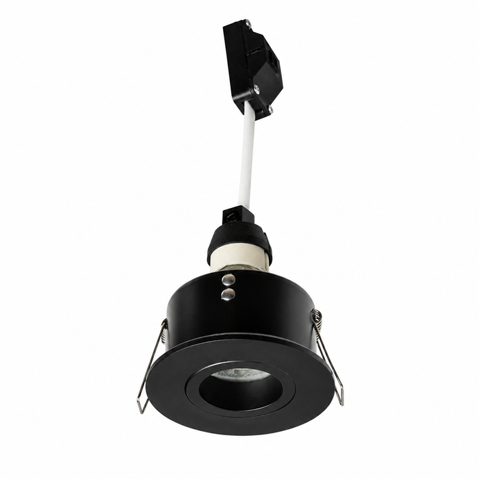GALO R IP65 Recessed Spotlight — Black GU10 Bathroom Ceiling Light (Rendl Light)