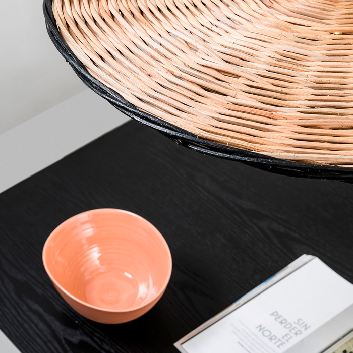 COSTAS 600 Pendant Lamp – Indoor Black/Rattan (Alex & Manel Lluscà, Faro Barcelona)