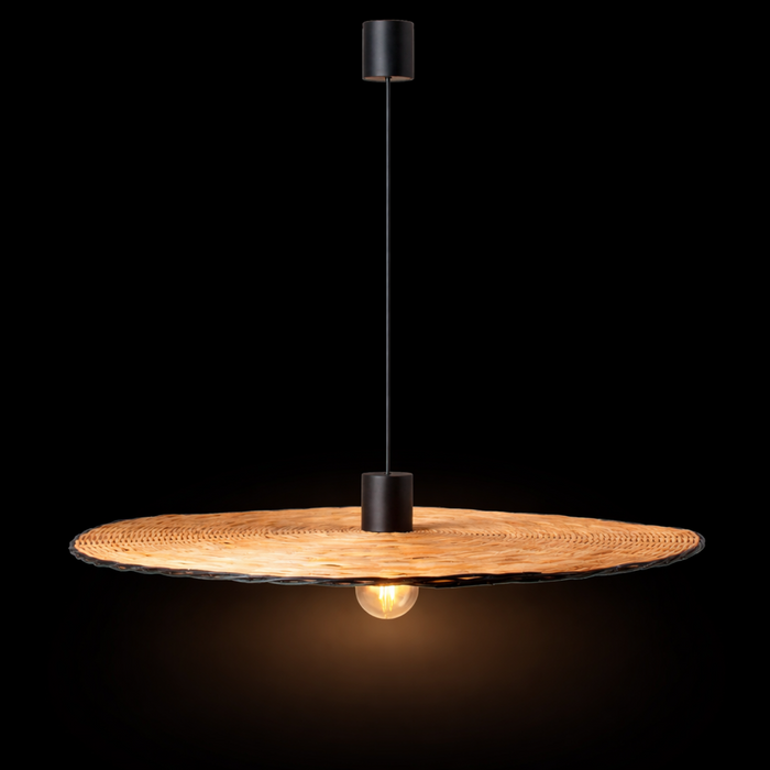 COSTAS 1000 Pendant Lamp – Indoor  Black/Rattan (Alex & Manel Lluscà, Faro Barcelona)