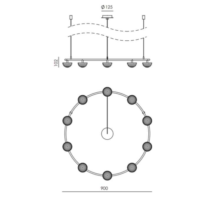 HADO L Pendant Lamp – Indoor Pendant Light (Pepe Fornas, Aromas del Campo)