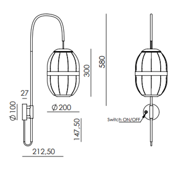 PULL Wall Lamp – Indoor Wall Light (AC Studio, Aromas del Campo)