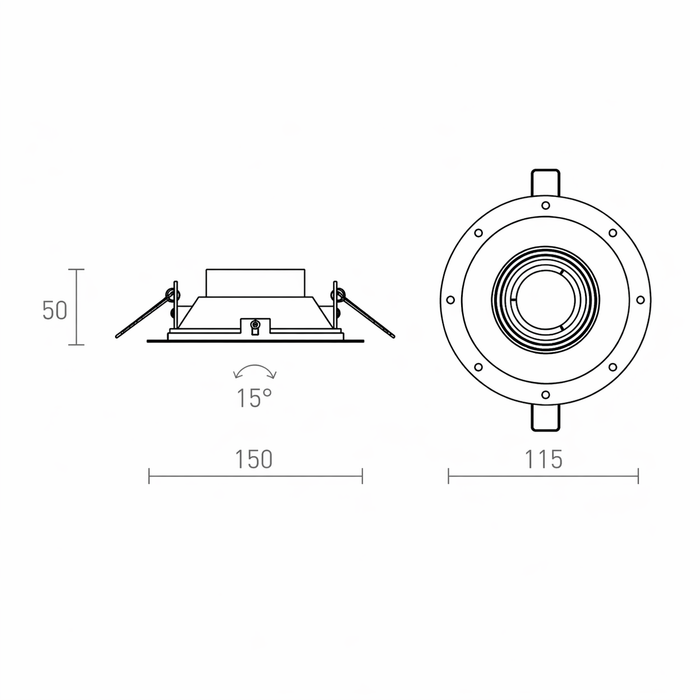 IPSO R Frameless -  Recessed Ceiling Spotlight (Rendl Light)