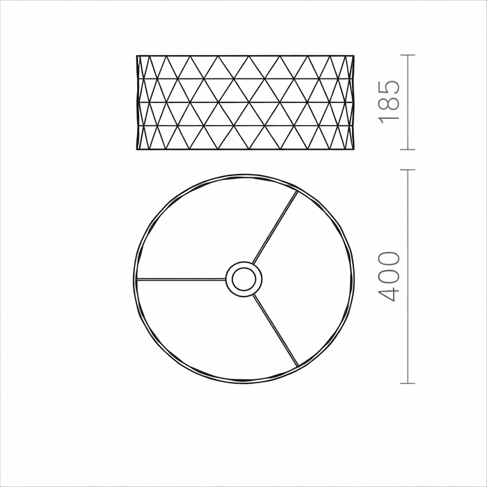 JAKARANDA 40 Függő / Asztali Lámpaernyő - Texturált Textil Tervezői Árnyék (Rendl Light)