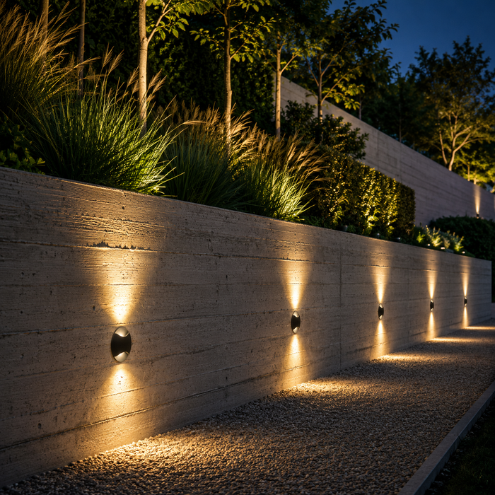 KICK II Recessed Outdoor LED Wall Light — Architectural Step & Orientation Light (Rendl Light)