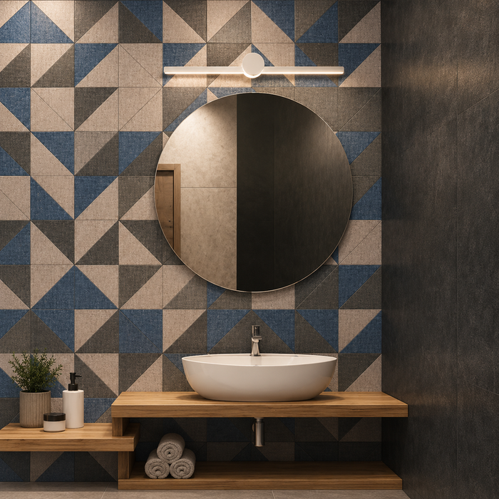 LUISA 60 Linear LED Bathroom Wall Light — Black (Rendl Light)