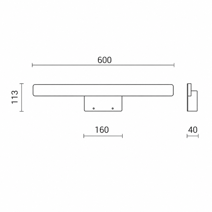 MAREA 60 LED Bathroom Wall Lamp — IP44 Linear Mirror Light (Rendl Light)