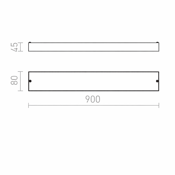 MARINA 90 Wall Lamp - Linear Up/Down Bathroom Light (Rendl Design)