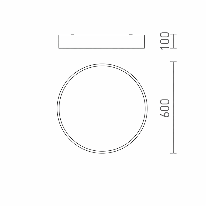 MEZZO 60 Ceiling Lamp - Dimmable LED Flush Mount Light (Rendl Light)