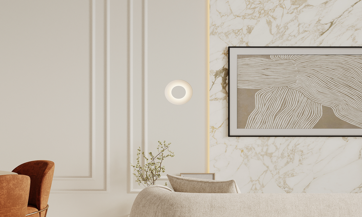 NAVI White Wall Lamp – Indoor Recessed Wall & Ceiling Lamp (Faro Barcelona)