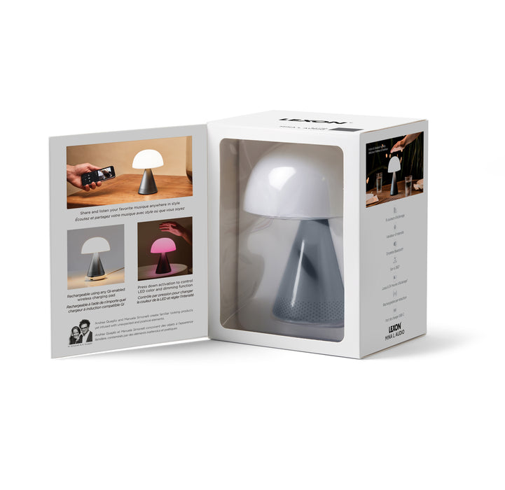 MINA L AUDIO Asztali Lámpa – Bluetooth Hangszóróval (Manuela Simonelli & Andrea Quaglio, Lexon)