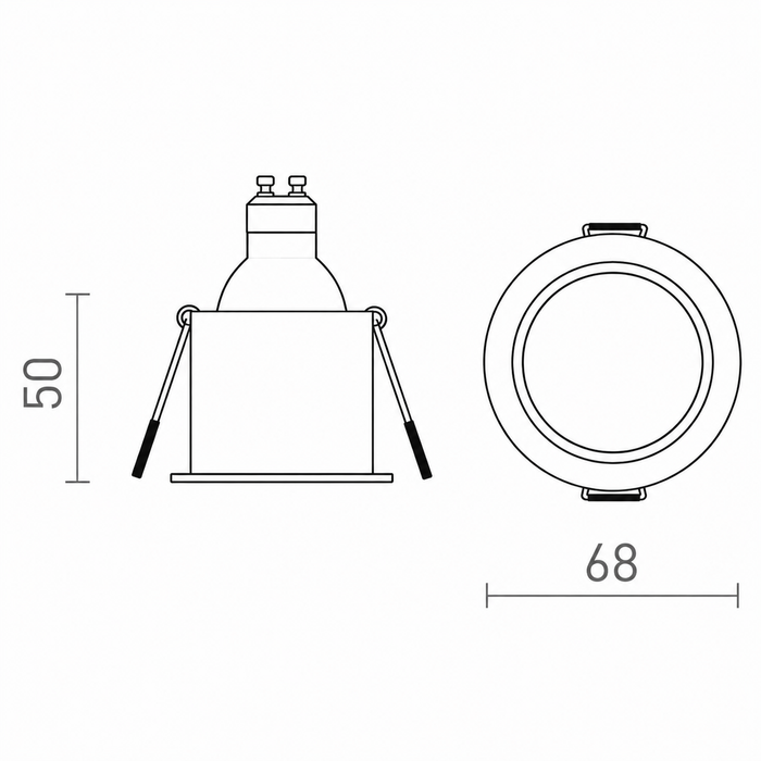 ORCO Recessed Spotlight — GU10 Ceiling Light (Rendl Light)