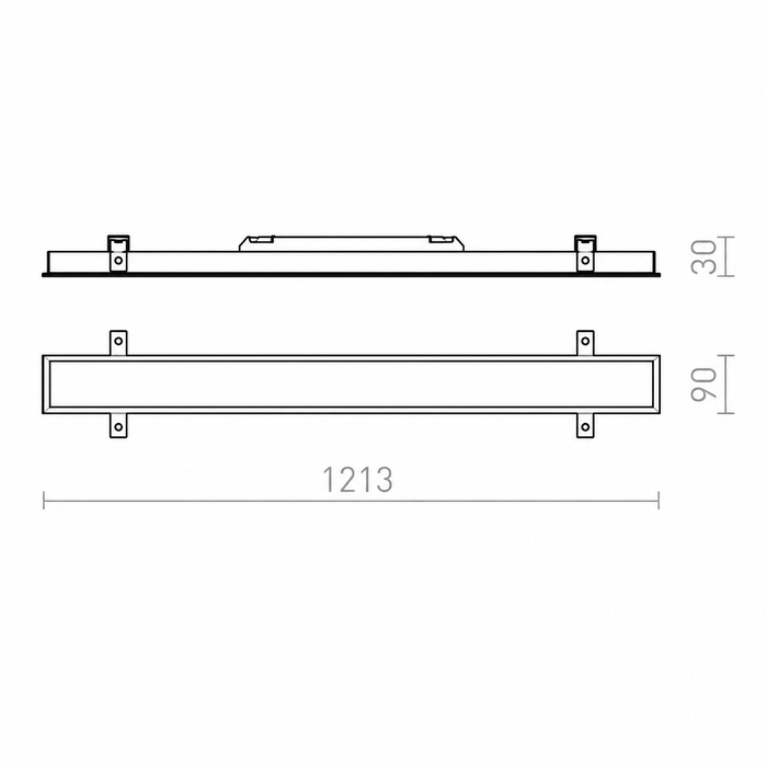 PESANTE 90  —  Recessed Linear LED Ceiling Light (Rendl Light)