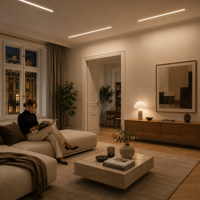 PESANTE 90  —  Recessed Linear LED Ceiling Light (Rendl Light)