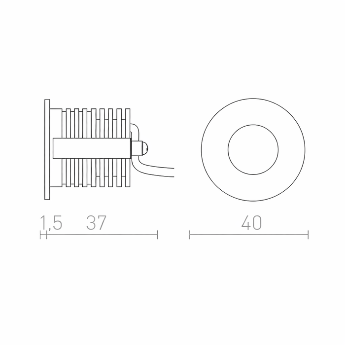RIO R  - Indoor Recessed Ceiling Lamp (Rendl Light)
