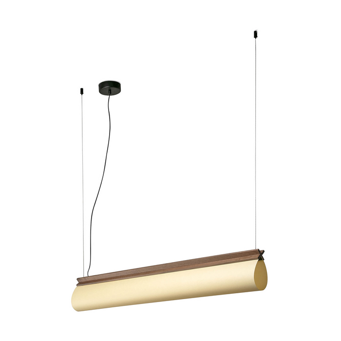 CATA Walnut Linear Pendant Light  (Marina Milá, Faro Barcelona)