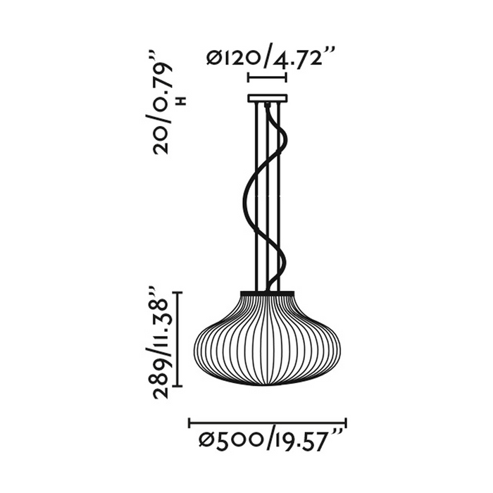 ISABELLE 500 Indoor Pendant Lamp (Héctor Serrano, Faro Barcelona)