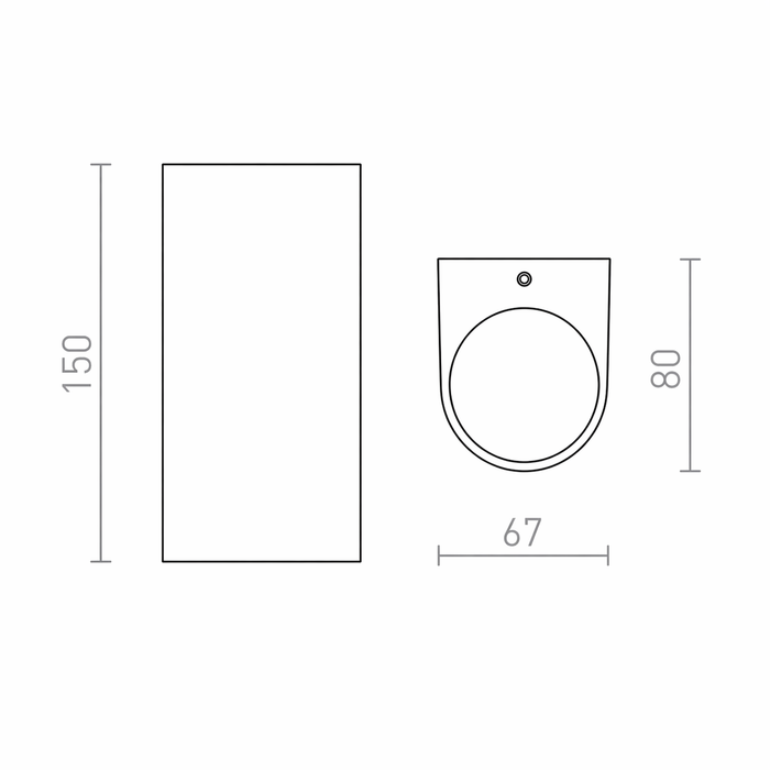 ZACK II - Outdoor Up & Down Wall Lamp (Rendl Light)